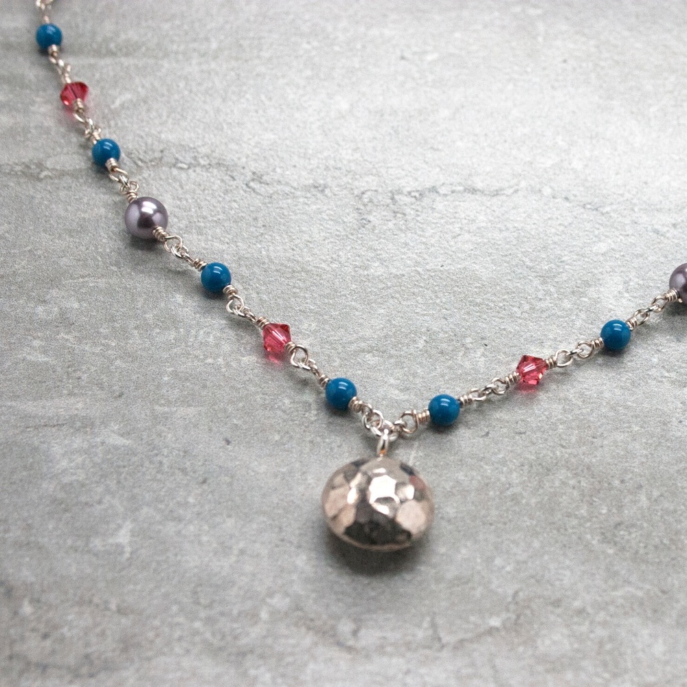 Pastel yoga necklace